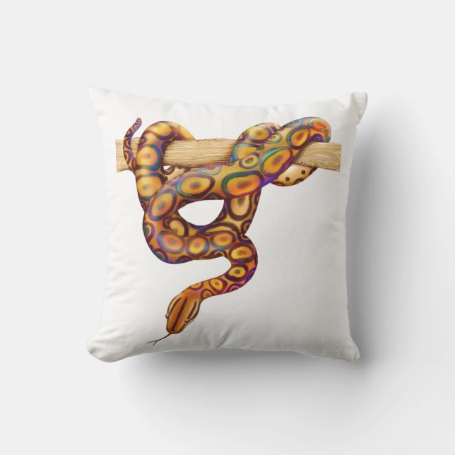 Rainbow Boa Snake Pillow Kussen (Voorkant)
