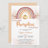 Rainbow Boho A Little Pumpkin Herfst Baby shower Kaart (Voorkant / Achterkant)