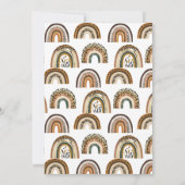 Rainbow Boho Animal Print Baby shower Kaart (Achterkant)