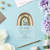 Rainbow Boho-Baby shower Acryl Uitnodigingen (Insitu (Huwelijk))