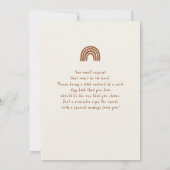 Rainbow Boho-Baby shower Kaart (Achterkant)