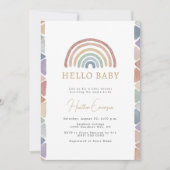 Rainbow Boho-Baby shower Kaart (Voorkant)