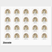 Rainbow Boho Floral 2e verjaardag Vierkante Sticker (Vel)