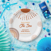 Rainbow Boho hier komt het Son Baby shower Papieren Bordje (Feest)