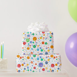 Rainbow Boho Polka Dot Waterverf Wrappapier Cadeaupapier