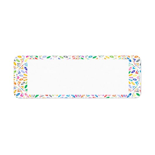 Rainbow Boho Style Item en retouradres labels (Voorkant)