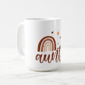 Rainbow Boho Terracotta Auntie Café Mug (Devant gauche)