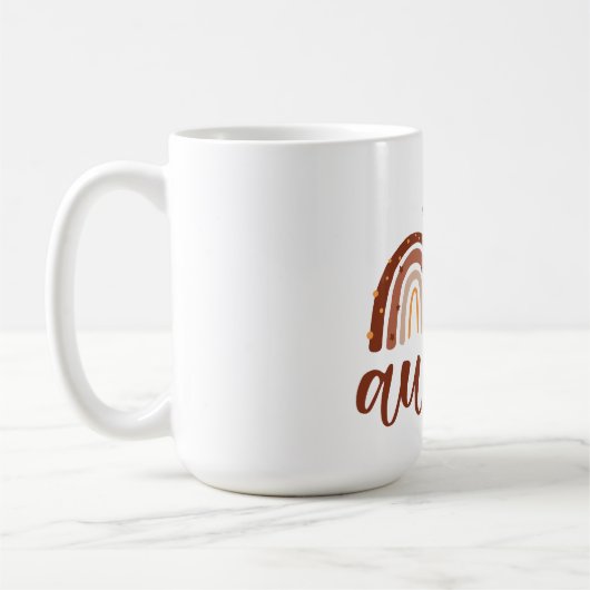 Rainbow Boho Terracotta Auntie Coffee Mok (Links)