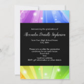 Rainbow Bokeh Bubble Art Foto Afstuderen Kaart (Achterkant)