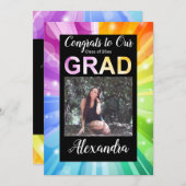 Rainbow Bokeh Bubble Art Foto Afstuderen Kaart (Voorkant / Achterkant)