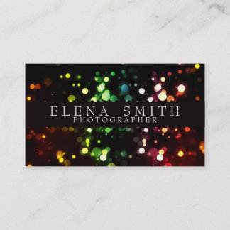 Rainbow Bokeh fotograaf Visitekaartje