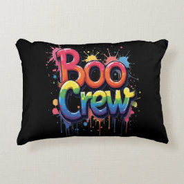 Rainbow BOO CREW Accent Kussen