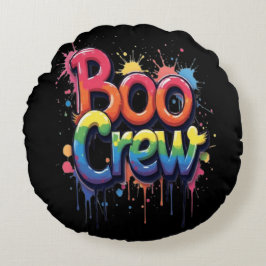 Rainbow BOO CREW Rond Kussen