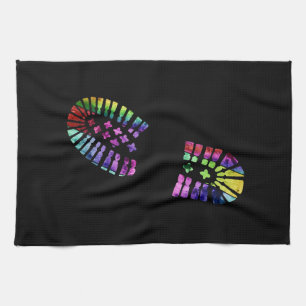 Rainbow Bootprint Toybag handdoek