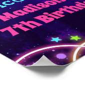 Rainbow Bowling Birthday Party Welkomstbord Poster (Hoek)