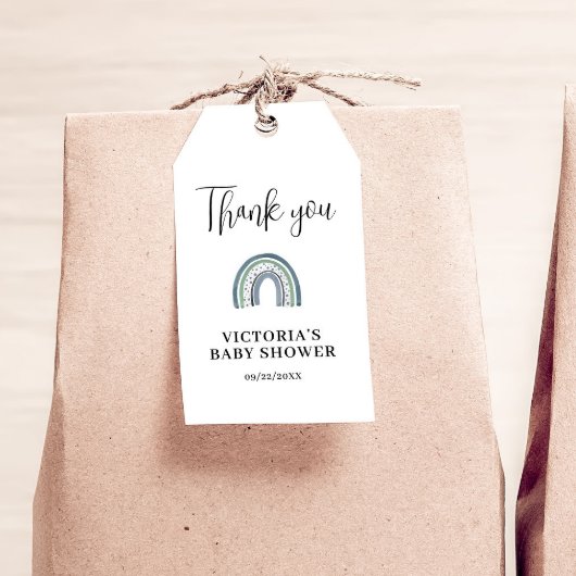 Rainbow Boy-Baby shower Cadeaulabel