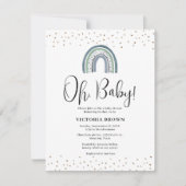 Rainbow Boy Baby shower Kaart (Voorkant)