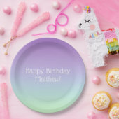 Rainbow Boy Birthday Party Papieren Bordje (Feest)