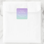 Rainbow Boy Birthday Party Vierkante Sticker (Tas)