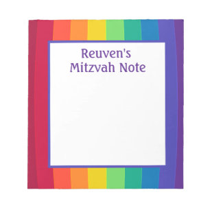 Rainbow Boys Mitzvah Notes Bloc-notes
