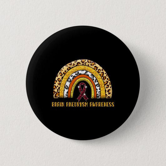 Rainbow Brain Aneurysm Warrior Ronde Button 5,7 Cm (Voorkant)
