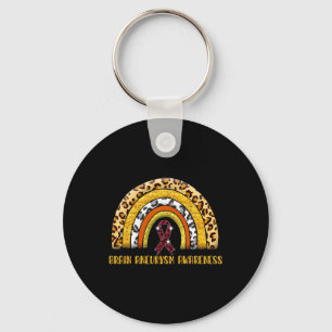 Rainbow Brain Aneurysm Warrior Sleutelhanger