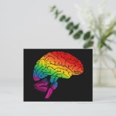Rainbow Brain Briefkaart (Staand voorkant)