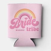 Rainbow Bride Tribe Retro, gepersonaliseerd Blikjeskoeler (Voorkant)