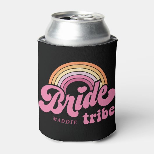 Rainbow Bride Tribe Retro Persoonlijke Koelbox Blikjeskoeler (Blikje Voorkant)
