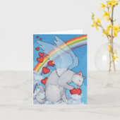 Rainbow Bridge Cat Sympathie Kaart (Gele Bloem)