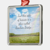 Rainbow Bridge Custom Dog Memorial Ornament (Links)
