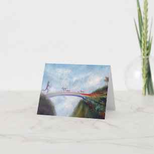Rainbow Bridge Dog Cat Heaven Card van Violano Kaart