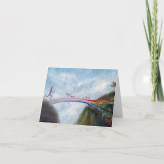 Rainbow Bridge Dog Cat Heaven Kaart beroemd gemaak