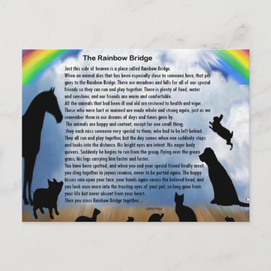 Rainbow Bridge-gedicht Briefkaart (Voorkant)