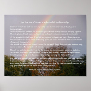 Rainbow Bridge gedicht  cadeaus Poster