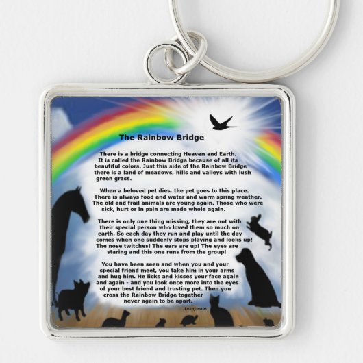 Rainbow Bridge-gedicht Sleutelhanger (Voorkant)