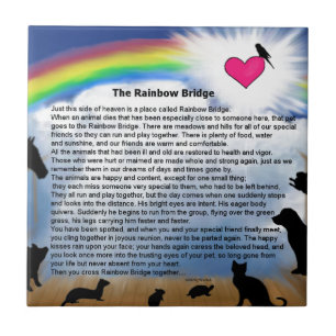 Rainbow Bridge-gedicht Tegeltje
