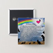 Rainbow Bridge-gedicht Vierkante Button 5,1 Cm (Voorkant /achterkant)