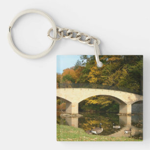 Rainbow Bridge in de herfst bij Grove City College Sleutelhanger