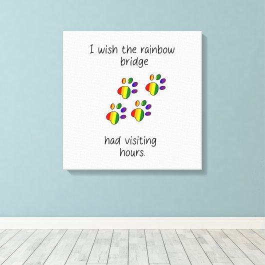 Rainbow Bridge Light Stretched Canvas Print (Insitu (Houten vloer))
