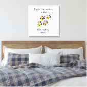 Rainbow Bridge Light Stretched Canvas Print (Insitu (Slaapkamer))