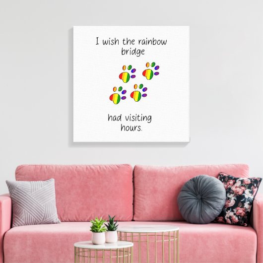Rainbow Bridge Light Stretched Canvas Print (Insitu (Woonkamer))