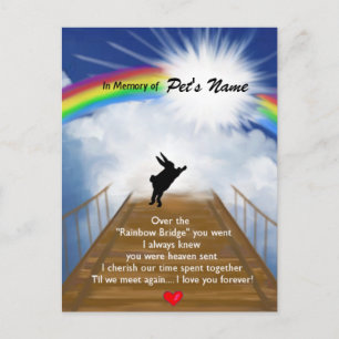 Rainbow Bridge Memorial for Rabbits Briefkaart