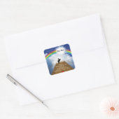 Rainbow Bridge Memorial for Rabbits Vierkante Sticker (Envelop)