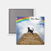 Rainbow Bridge Memorial Poem for Cats Magneet (Voorkant / Achterkant)