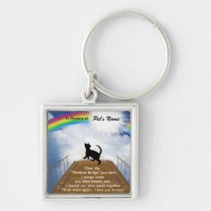 Rainbow Bridge Memorial Poem for Cats Sleutelhanger