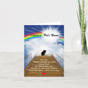 Rainbow Bridge Memorial Poem voor Hamsters Kaart