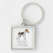 Rainbow Bridge met Wire Fox Terrier Sleutelhanger (Voorkant)