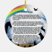 Rainbow Bridge Pet Loss Keramisch Ornament (Achterkant)