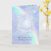 Rainbow Bridge Pet Loss met jouw tekst en foto Kaart (Gele Bloem)